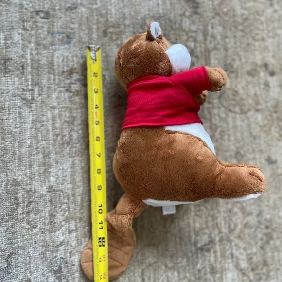 Brown and Red Stuffed Beaver Toy - Picture 6 of 7